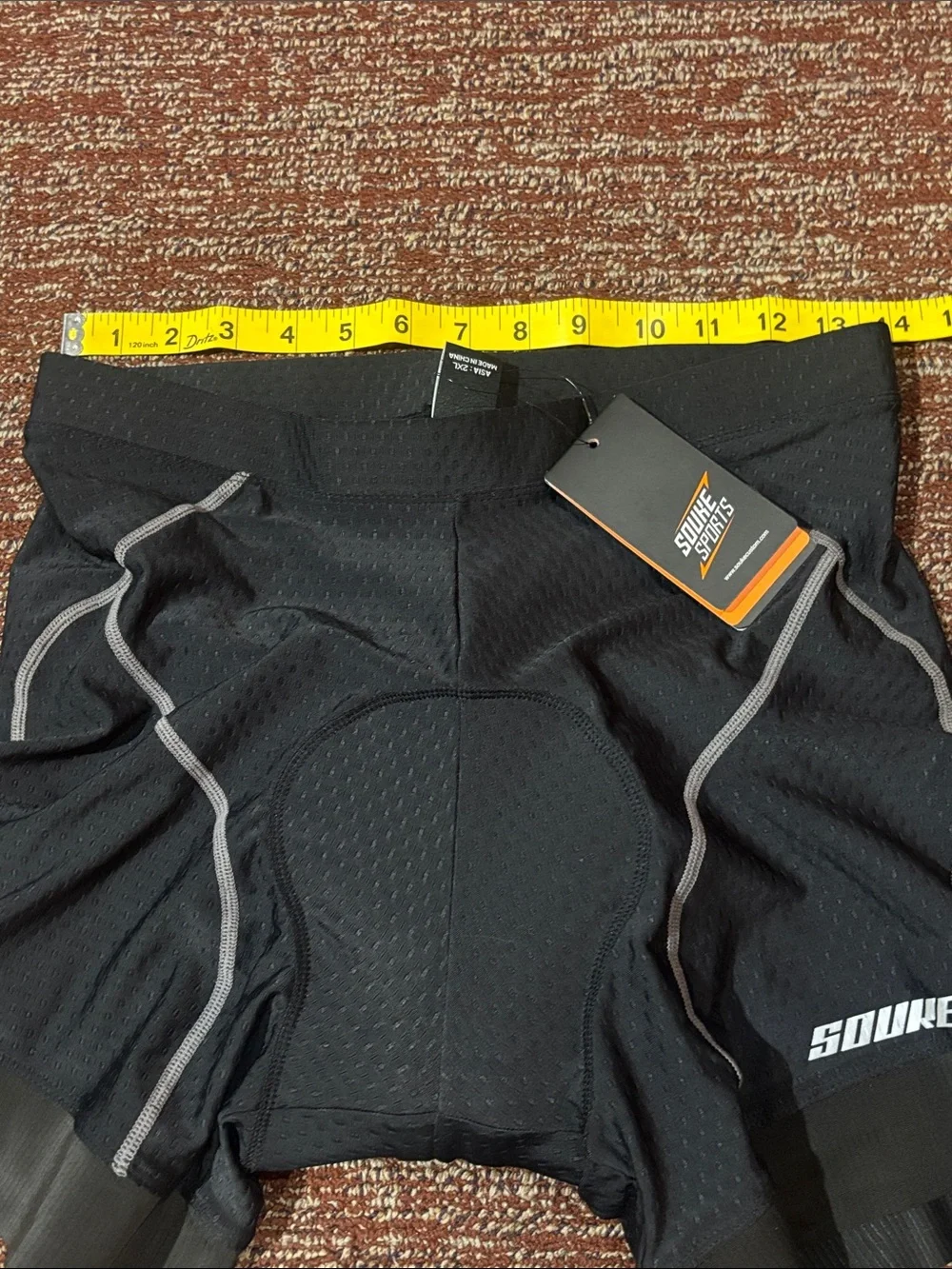 NWT souke sports men’s cycling shorts compression padded bike shorts large